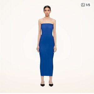 WOLFORD FATAL BLUE DRESS, XS
